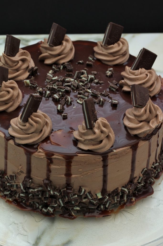 Special Chocolate Cake with Andes Mints