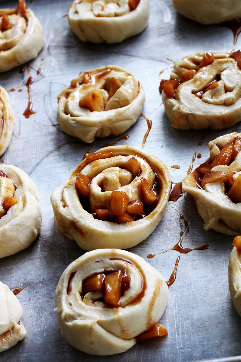 Caramel Apple Cinnamon Rolls - My Recipe Treasures