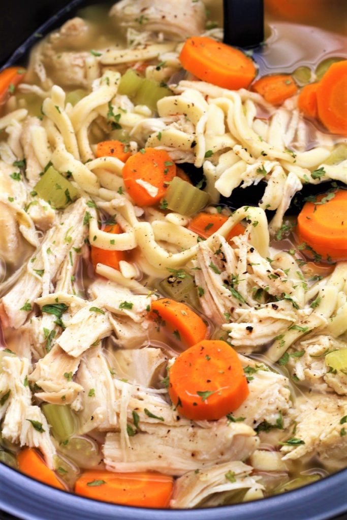 Crock Pot Chicken Noodle Soup - My Recipe Treasures