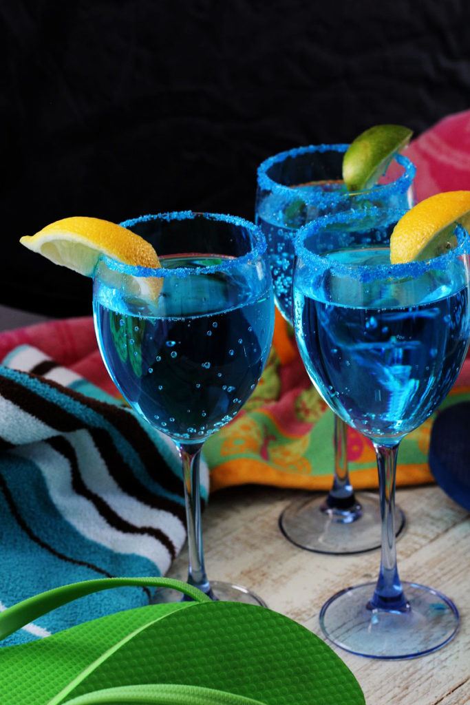 Sparkling Blue Hawaiian Mocktail