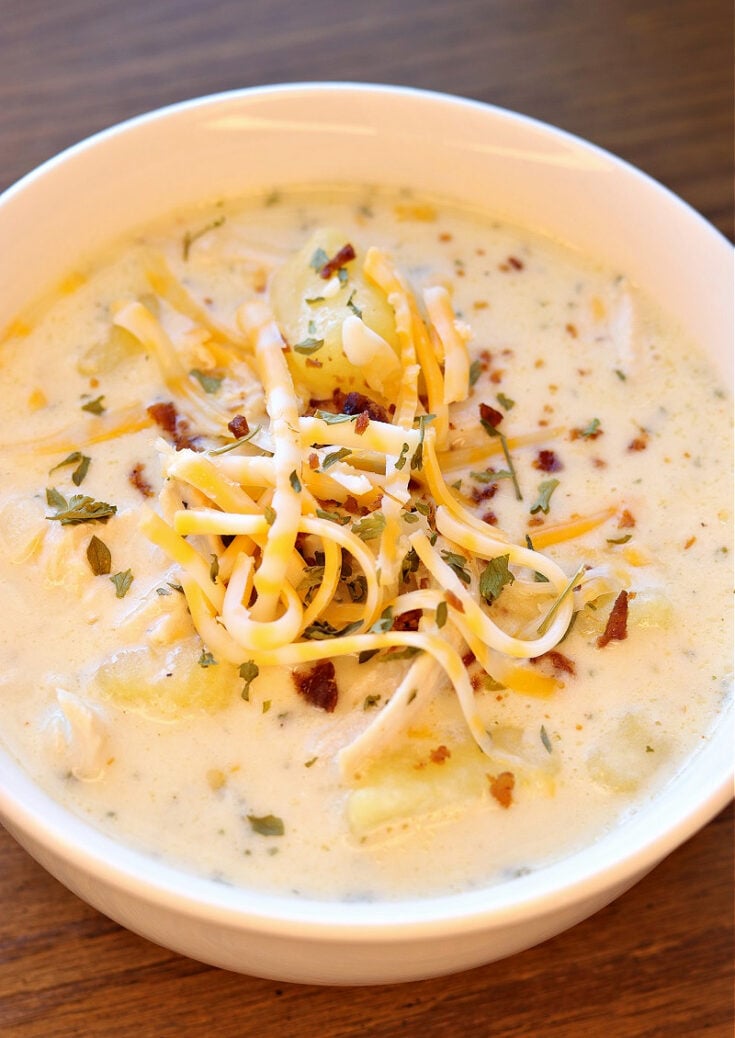 Cheesy Potato Chicken Instant Pot Soup