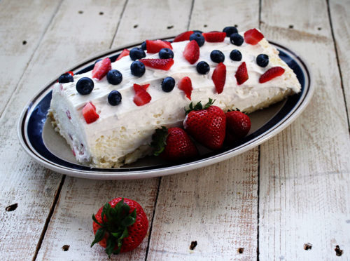 Triple Berry Angel Food Cake Roll