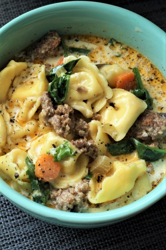 Crock Pot Creamy Tortellini Soup