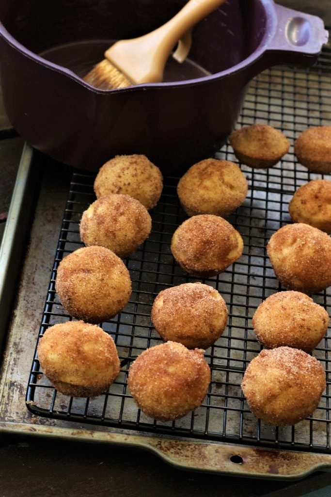 Nutella Churro Donut Bites