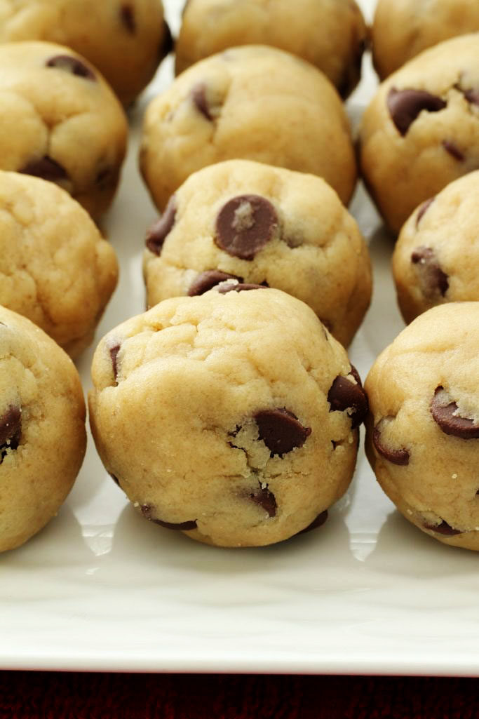 Chocolate Chip Cookie Dough Bites - My Recipe Treasures