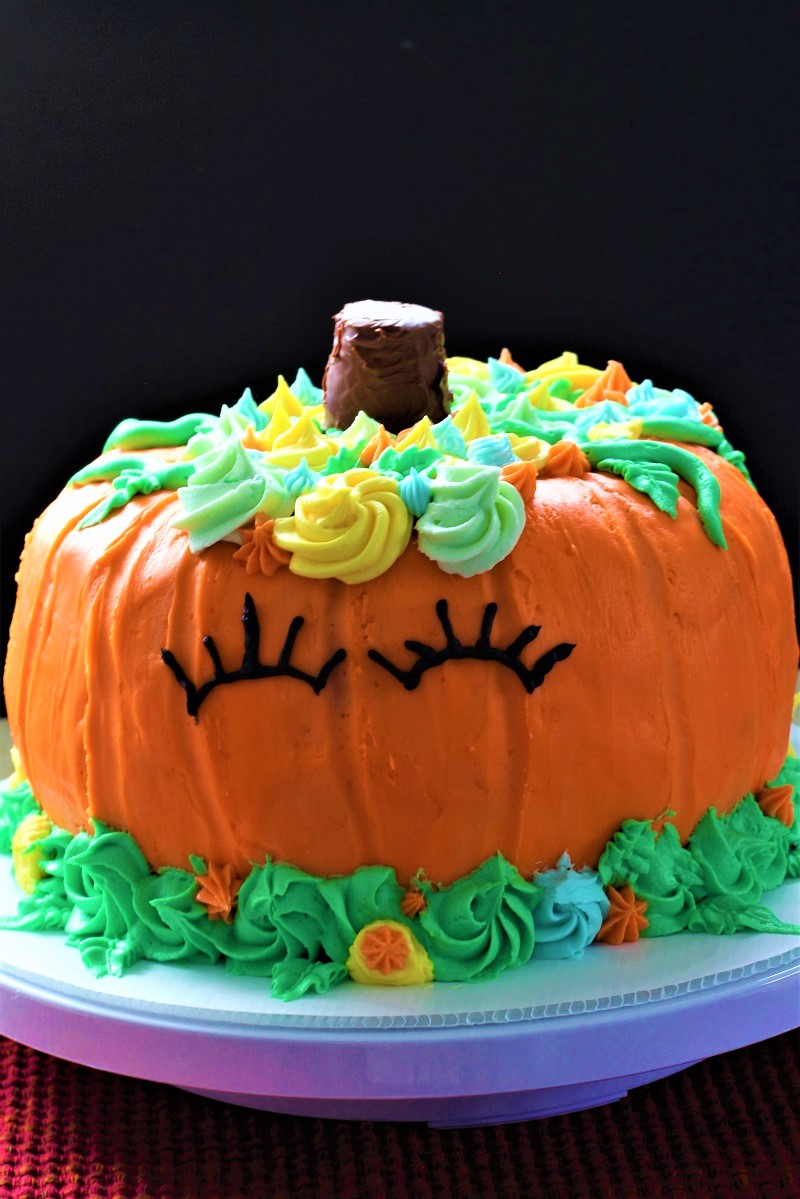 Fall Garden Pumpkin Cake