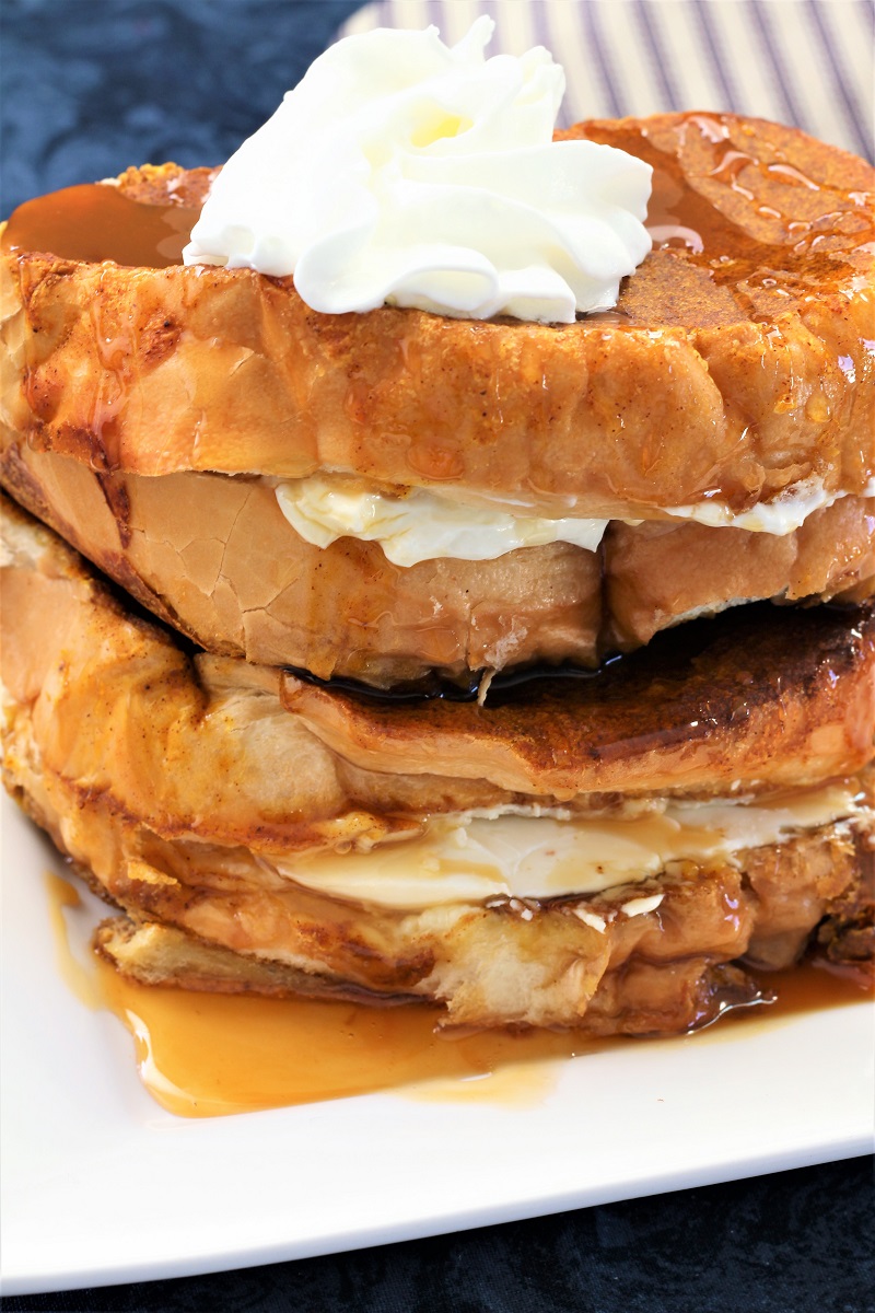 Pumpkin Cream Cheese Baked French Toast