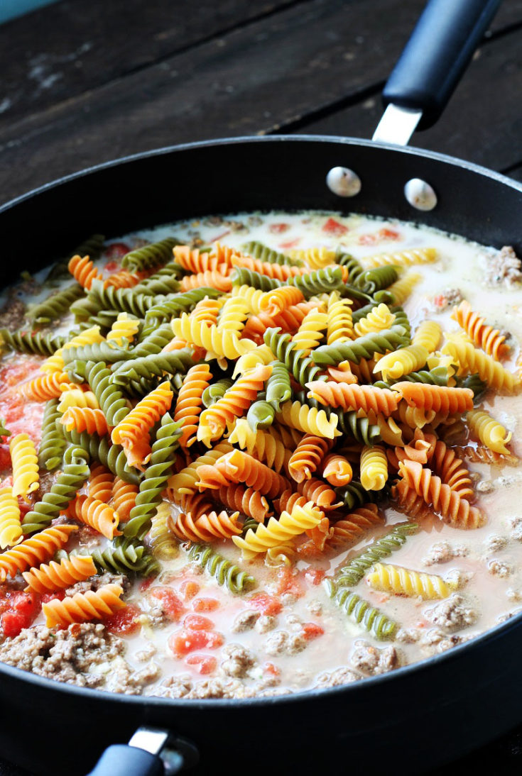 One Pot Barbecue Beef Pasta