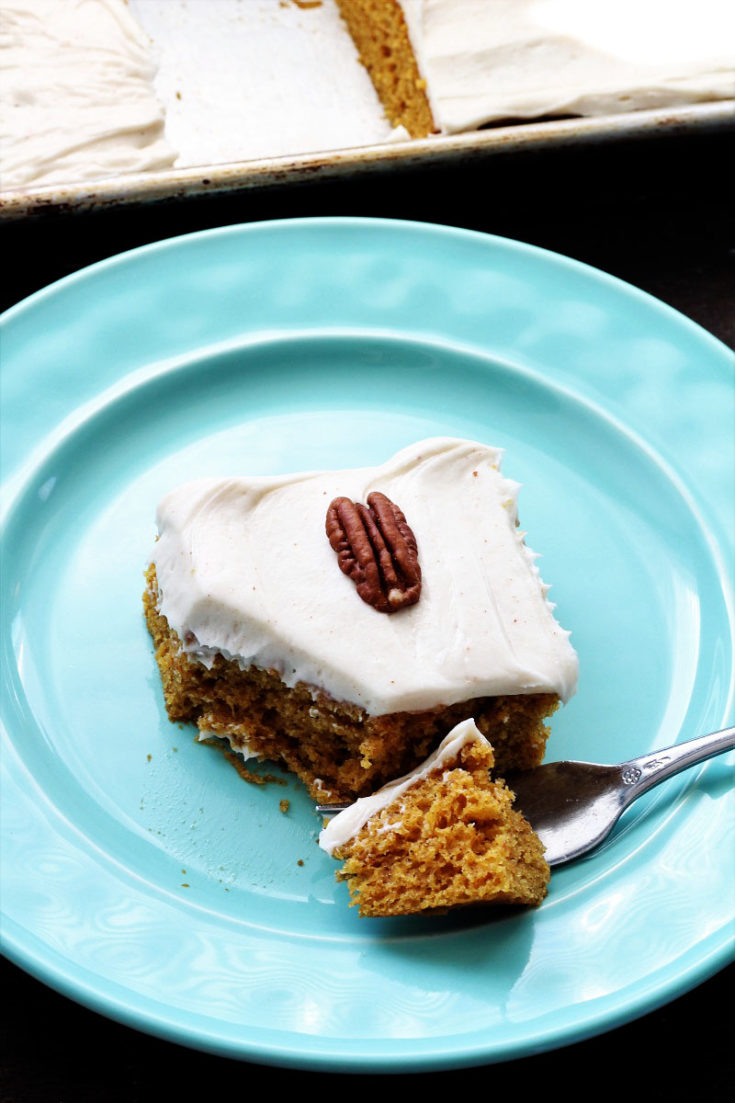 Pumpkin Brownies With Brown Butter Cream Cheese Frosting