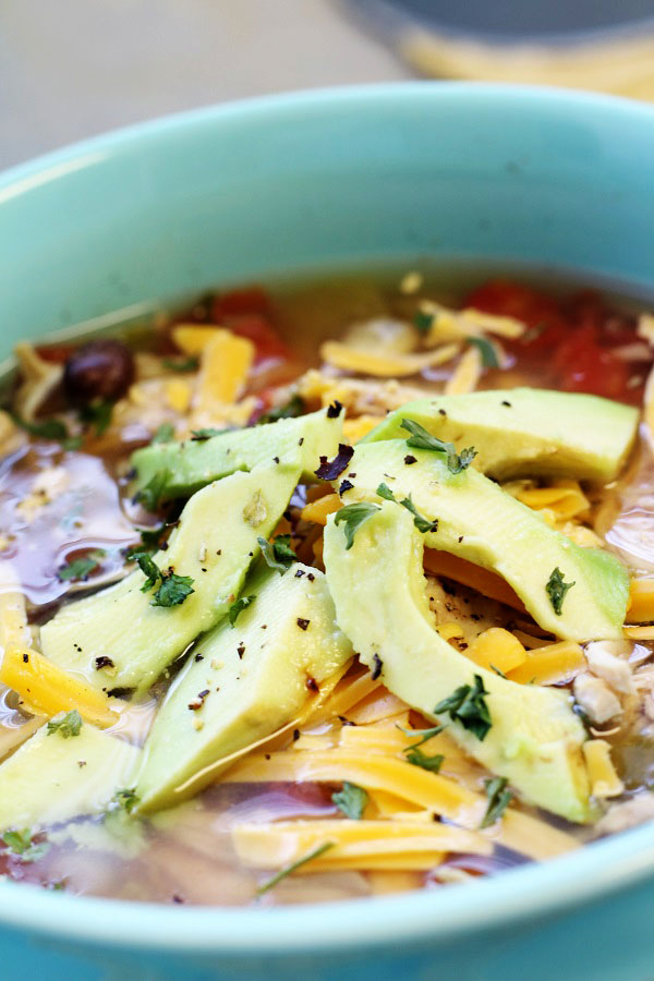 Chicken Avocado Tortilla Soup