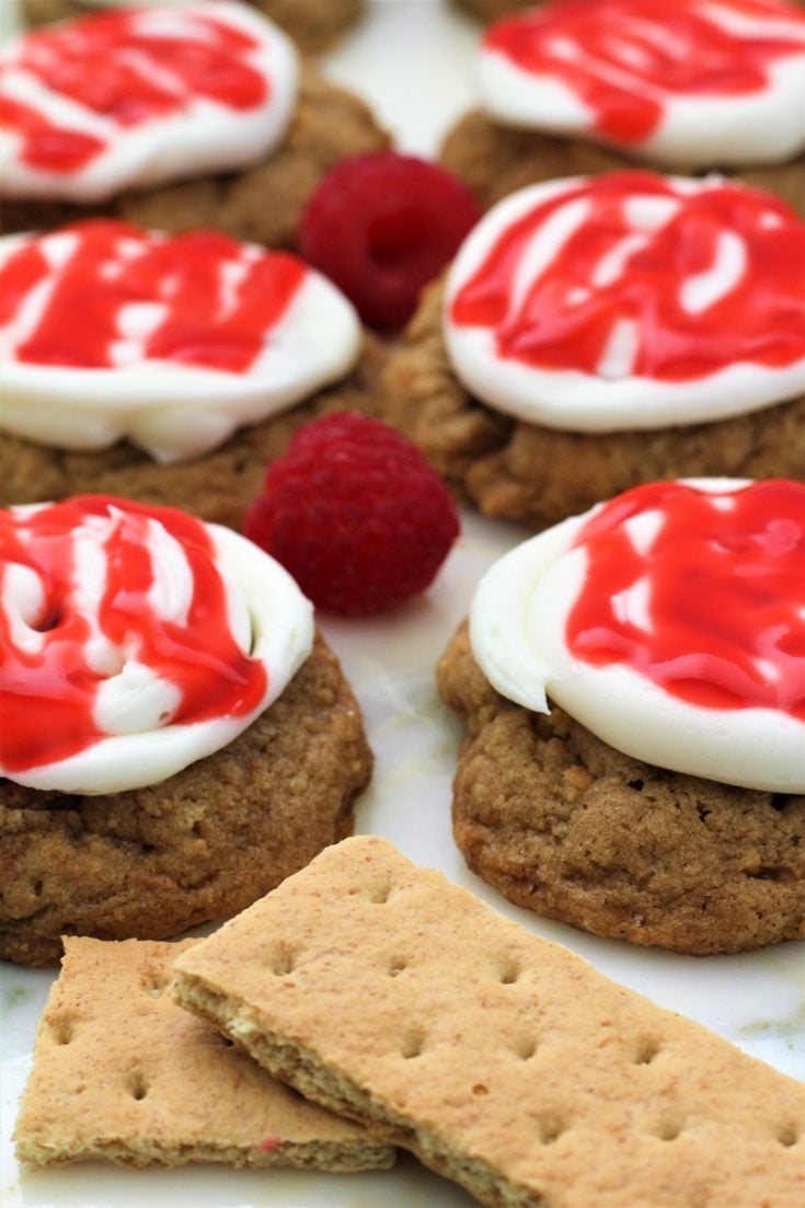 Copycat Crumbl Raspberry Cheesecake Cookies - My Recipe Treasures