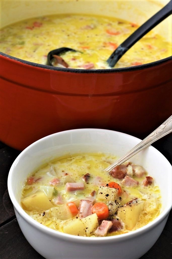 Creamy Ham And Potato Soup Recipe With Video The Cake Boutique