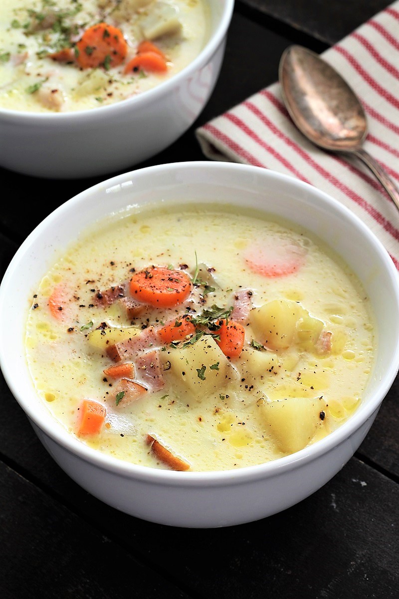 Creamy Potato Ham Soup - My Recipe Treasures