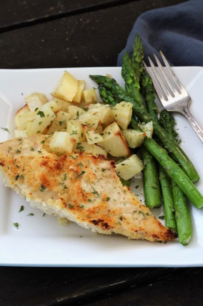 Sheet Pan Chicken with Rainbow Vegetables, Lemon and Parmesan