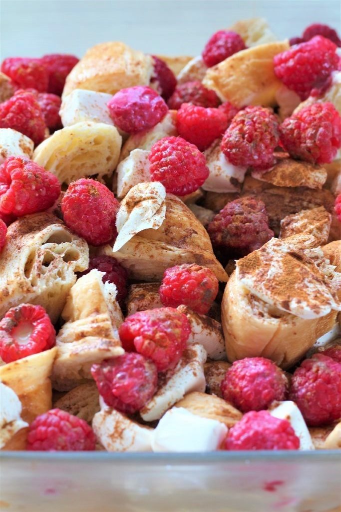 Raspberry Croissant Breakfast Bake