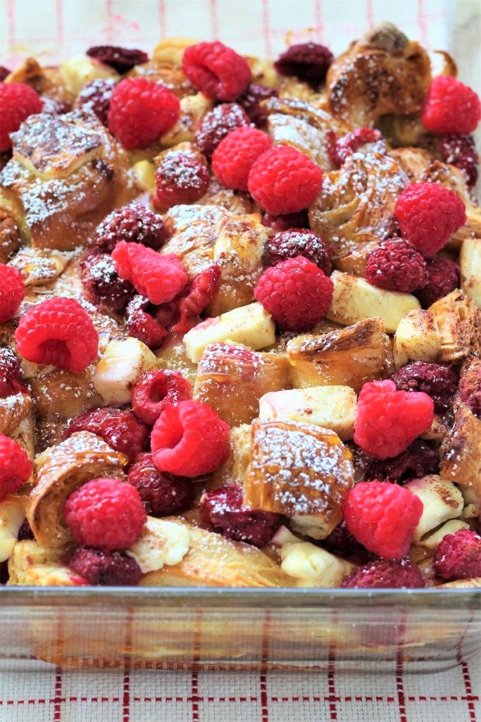 Raspberry Croissant Breakfast Bake