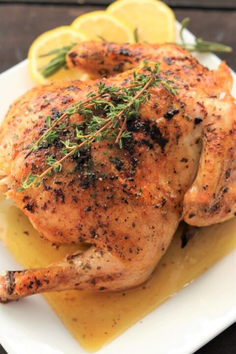 Roasted Chicken With Garlic and Herbs - My Recipe Treasures