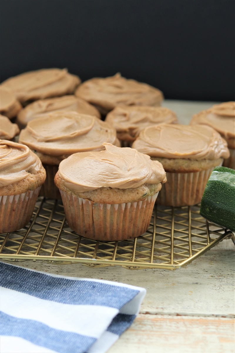 Zucchini Cupcakes with Frosting