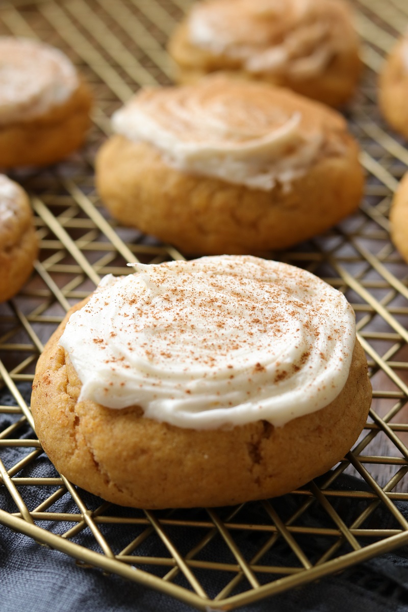 Frosted Pumpkin Cake Cookies