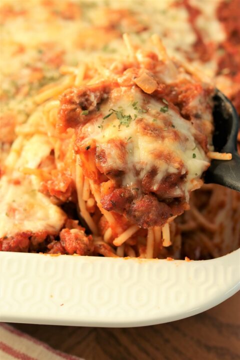 Million Dollar Spaghetti Casserole - My Recipe Treasures