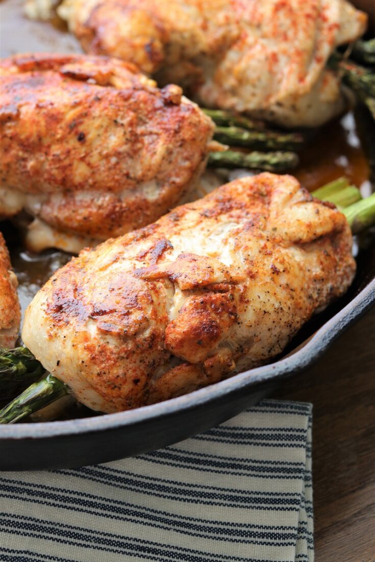 Stuffed Chicken Breasts with Asparagus 