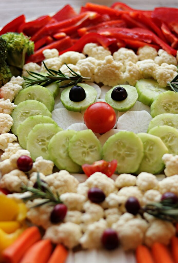 Santa Vegetable Tray Santa Vegetable Tray