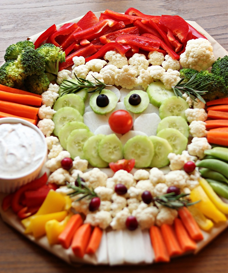 Santa Vegetable Tray Santa Vegetable Tray