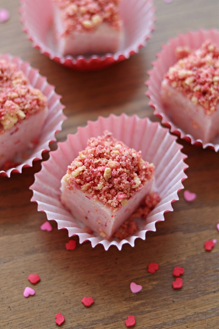 Strawberry Shortcake Fudge