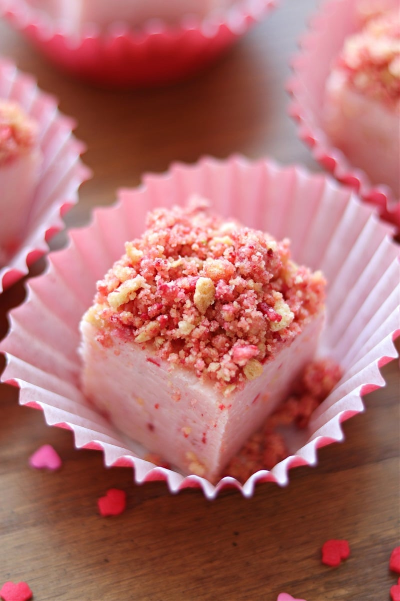 Strawberry Shortcake Fudge