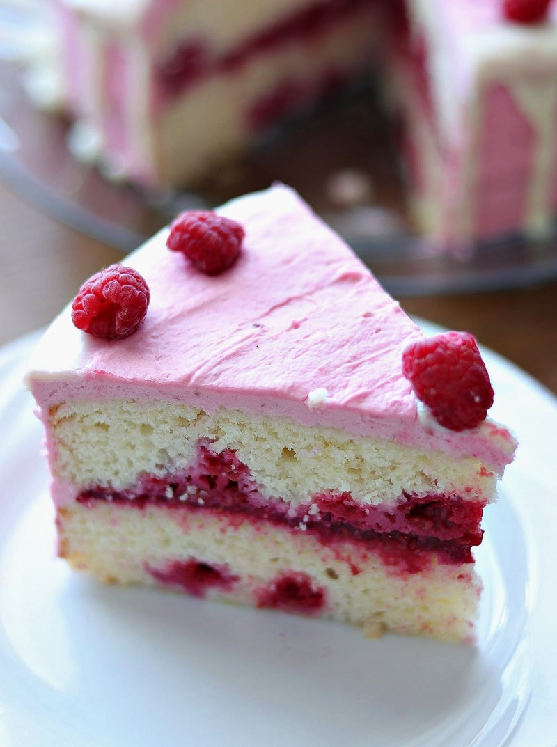 White Chocolate Raspberry Cake