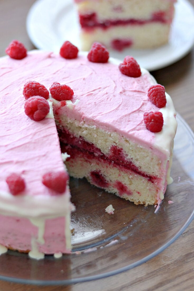 White Chocolate Raspberry Cake